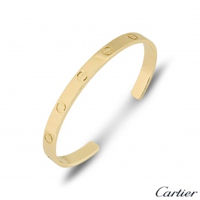 Cartier Yellow Gold Plain Cuff Love Bracelet Size 18 B6032418 Cartier Yellow Gold Plain Cuff Love Bracelet Size 18 B6032418